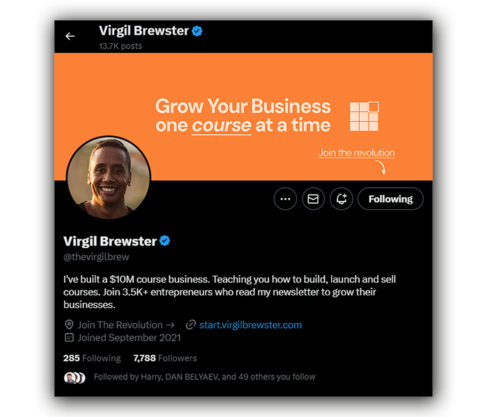 Virgil Brewster personal branding pitch